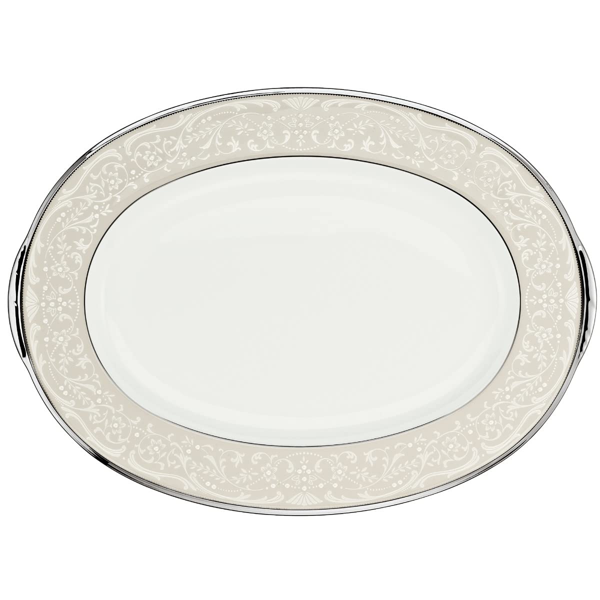 Noritake Silver Palace Oval Platter, 14-inches