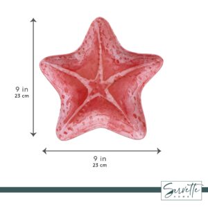 Servette Home Pink Melamine Starfish Plate