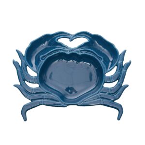 beachcombers blue star crab chip dip bowl blue
