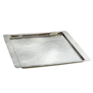 elegance square tray, 11 by 10-inch, silver