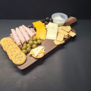 Personalized Natural Walnut Charcuterie Board Meat and Cheese Serving Tray Wedding Gift, Housewarming Gift,