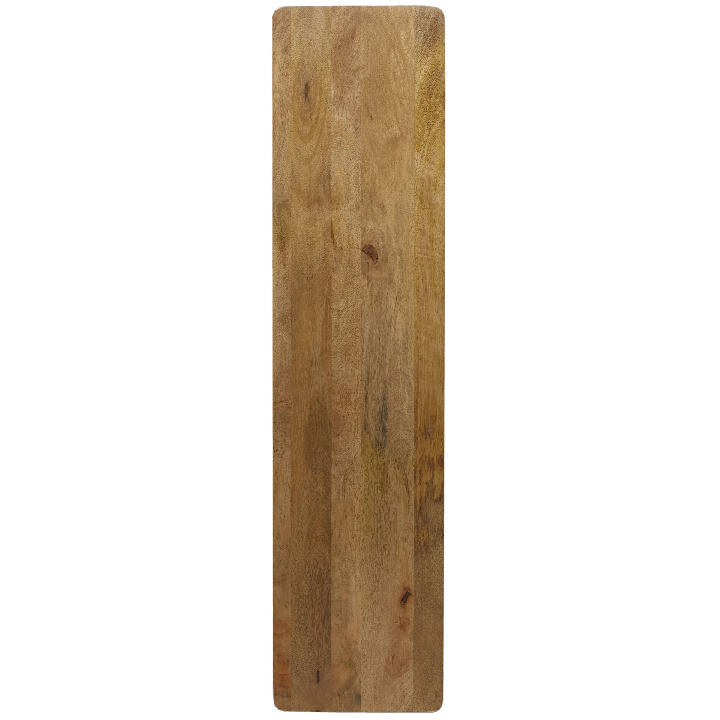 Fitz and Floyd Austin Craft Charcuterie Mango Wood Serving Board, 39-Inch, White