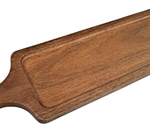 All Walnut Wood Cutting Board with handle dark walnut great for serving Deli Meats and Cheeses and all accompaniments for your parties and gatherings