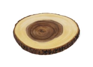 lipper international 1040a acacia bark slab board for serving cheese, crackers, and hors d'oeuvres, small, 8 1/2" - 9"