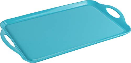 Calypso Basics by Reston Lloyd Melamine Rectangular Serving/Ottoman Tray with Handles