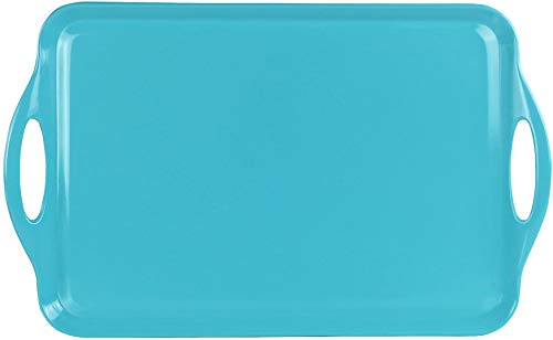 Calypso Basics by Reston Lloyd Melamine Rectangular Serving/Ottoman Tray with Handles