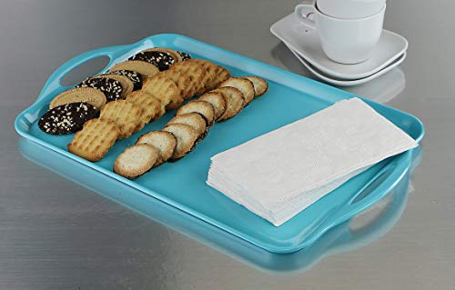 Calypso Basics by Reston Lloyd Melamine Rectangular Serving/Ottoman Tray with Handles