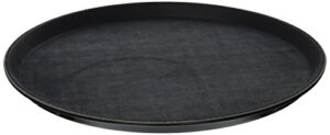 winco easy hold round tray, 14-inch, black,medium