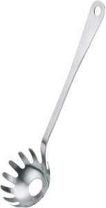 alessi, polish spaghetti serving fork, silver