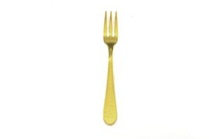 mepra azb1095c1111 coccodrillo ice oro serving fork, [pack of 24], 25.095 cm, brushed gold finish, dishwasher safe tableware