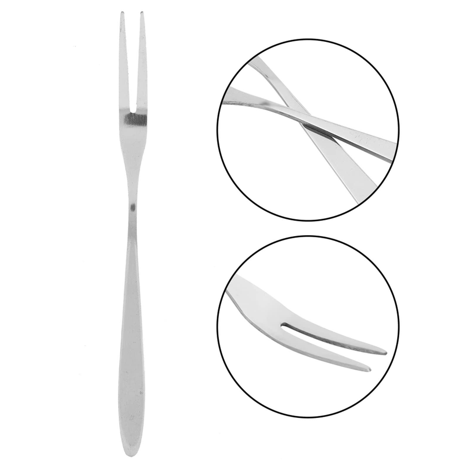 Stainless Steel Fruit Pickle Cocktail Cake Steak Fork Comfortable Long Handle for Fruit Cake Ice Cream Dessert Serving and Dinner Fork,20Pcs/set Appetizer Forks, 20Pcs/set Appetizer Forks, Stain