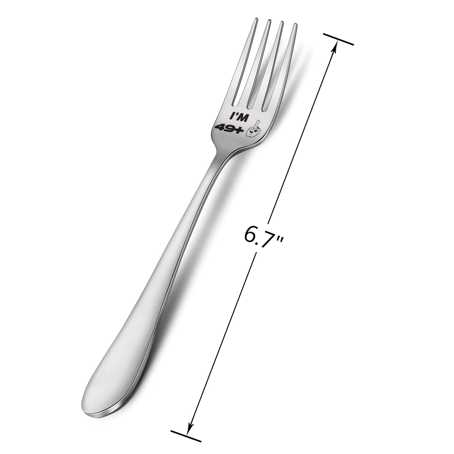 49 Plus Stainless Steel Spoon&Fork for Men Women, Funny Turning 50Years Old day Spoon&Fork Idea for Wife Friends Sister Coworker