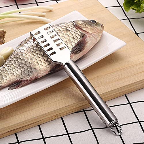 Fish Scaler,Stainless Steel Brush Fish Scaler Remover Easily Remove Fish Scales,Cleaning Brush Scraper Kitchen Tool