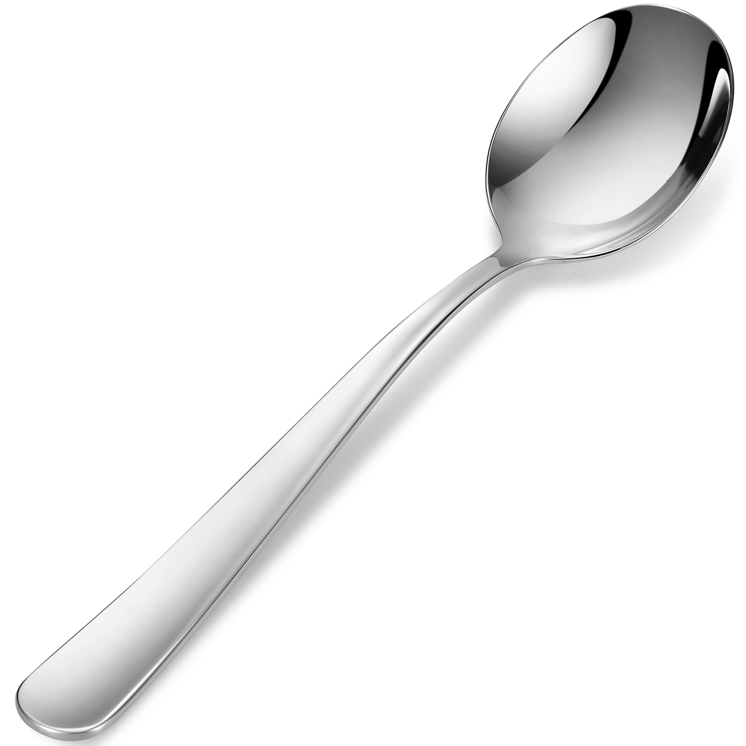 KEAWELL Premium 9.45" Louise Salad Servers, 18/10 Stainless Steel, Exceptional mirror finish, Dishwasher Safe (Salad Spoons)