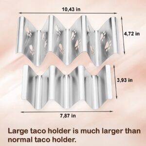 Standard Taco Holder Set of 4 and Large Taco Holder Set of 4 for Grill