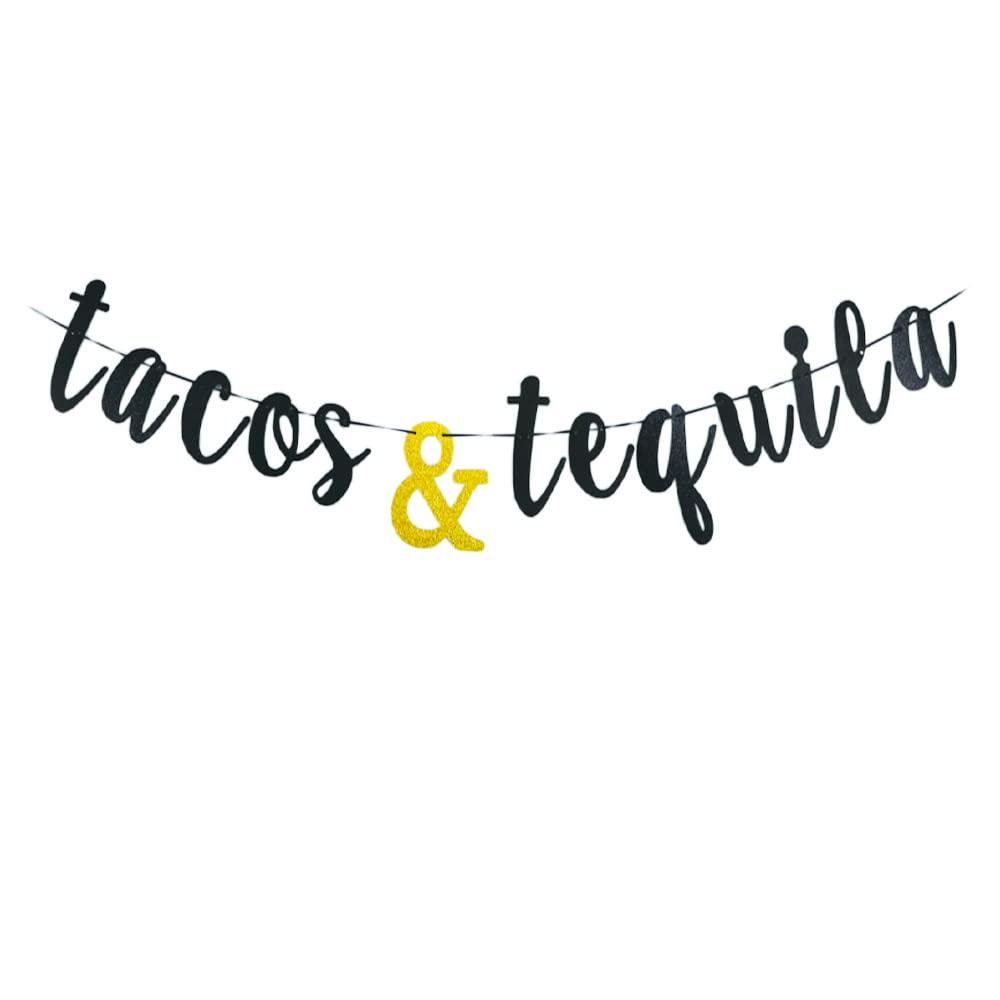 Tacos & Tequila Banner, for Mexican Fiesta Fiesta,Taco Party, Taco Tuesdays,Tacos and Tequila Party Decorations