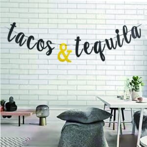 Tacos & Tequila Banner, for Mexican Fiesta Fiesta,Taco Party, Taco Tuesdays,Tacos and Tequila Party Decorations