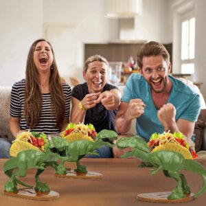 Tacosaurus Rex Dinosaur Taco Holder and Nachosaurus Nacho and Snack Dish Set