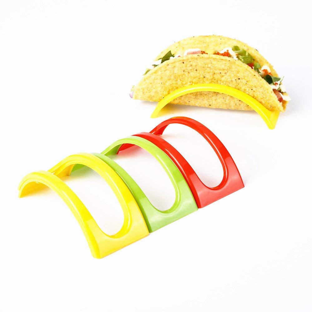 Millie Set of 12 Product & Taco Holder Rack - Tortilla Holder Taco Stand- Colorful Non Toxic BPA Free Microwave Safe Stands for Soft and Hard Shells-Taco Holder-Taco Stand Up Holder