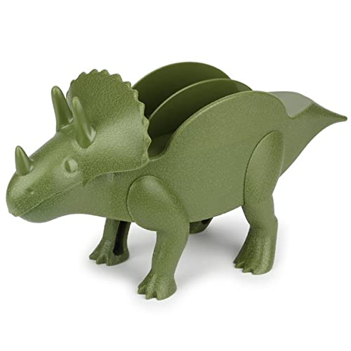 Tricera Taco Holder Ultimate Dinosaur Taco Stand, Holds 2 and Spoon Set, Green