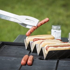 TableCraft BBQ Stainless Steel Hot Dog Prep Tray, Silver, Medium