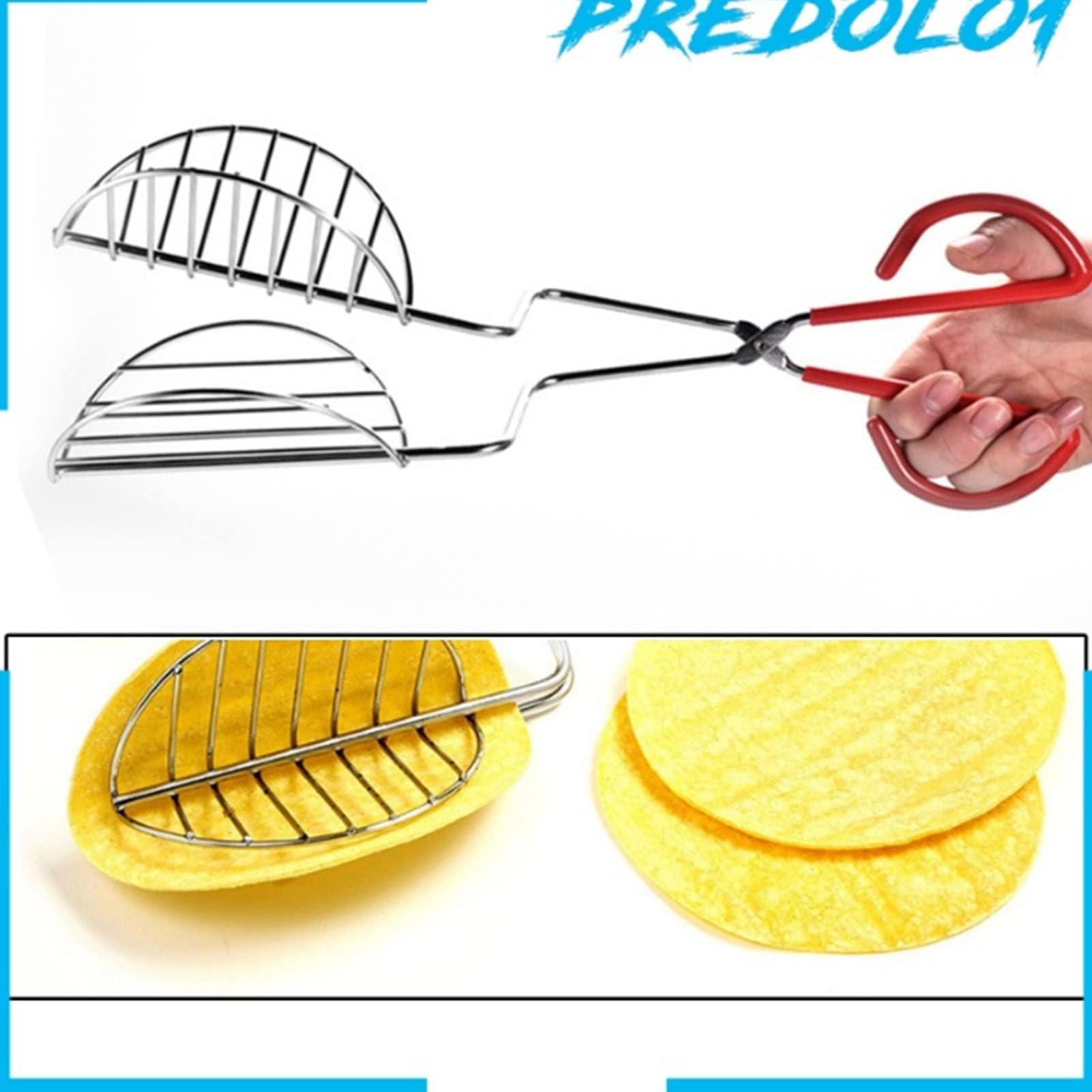 Taco Shell Maker, 34cm Taco Maker Tongs Stainless Steel Taco Press Taco Shell Mold for Taco Shell Frying Taco Shell Maker for Making Homemade Taco Shells