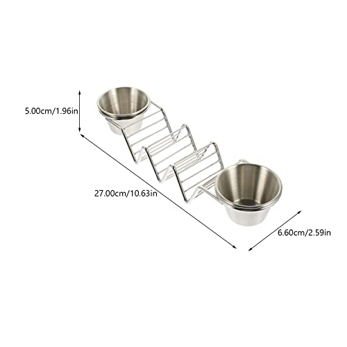 BESTonZON Taco Holder Stand with Salad Cups Stainless Steel Burritos Tortilla Cooling Stand Rack Taco Shell Holder Stand on Table Mexican Pancake Rack for Kitchen Restaurant