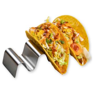 tablecraft products trs34 taco taxi, solid stainless steel, 3-4