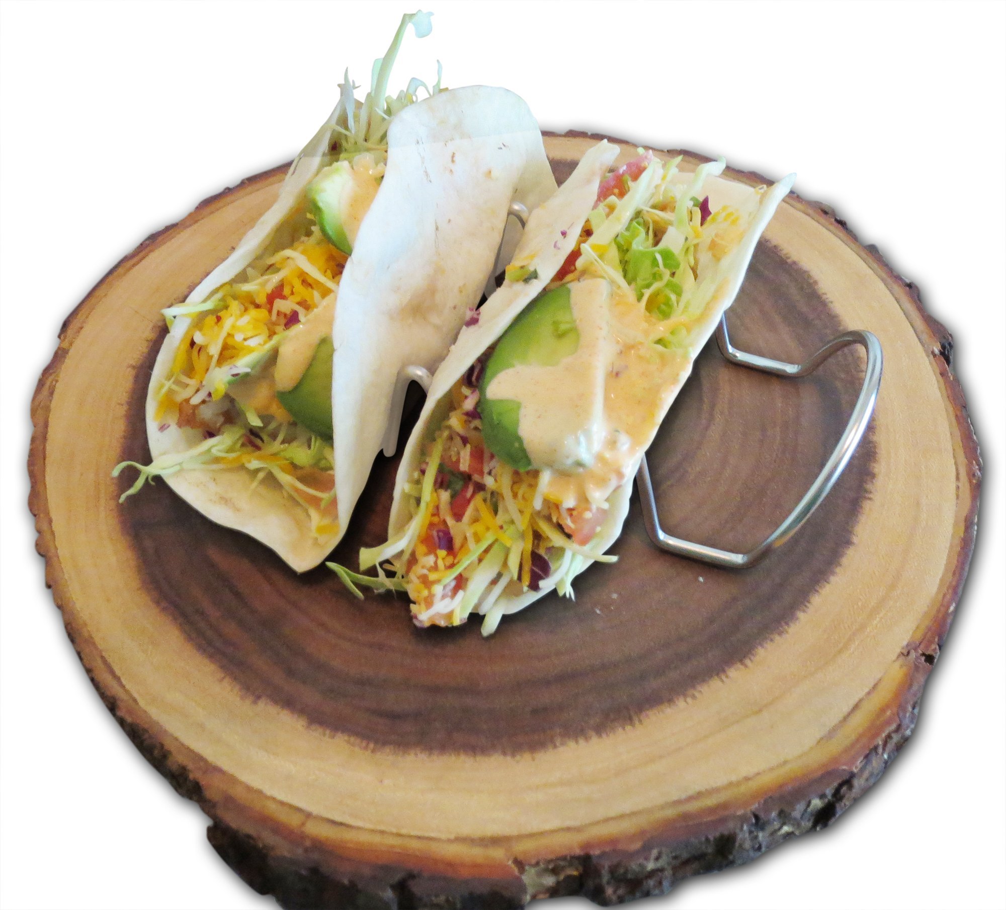 Taco Tuesday Taco Holders (4 PACK - 3 TACO HOLDER) Family Dinner ideas = Taco Time! Best Taco Holder Easy to Clean- Includes Taco Recipes -Holds Hard and Soft Taco Shell- Stand Up Taco Rack