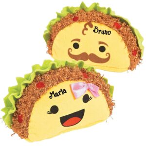 personalized taco couple set - taco bar decoration - fiesta mexican party wedding rehearsal decoration supplies centerpiece
