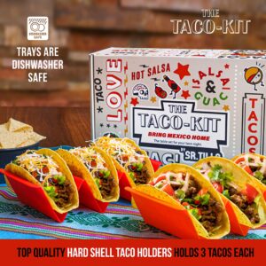 Taco Tuesday Box,The Taco kit table Set of 11 items for your Taco Tuesday,tortilla warmers, Taco Holders, Salsa Bowls, all you need to setup your taco night table for 2 persons in one Box