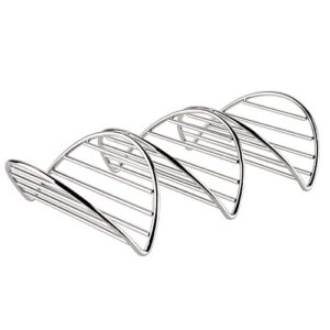 Taco Holder Stand Set of 3 Stainless Steel Taco Tray Style Each Rack Holds Up to 3 Tacos Stand for Tortillas, Burritos, Parties & Restaurants