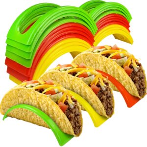 KSEV Salsa Bowls 5" Diameter (Black - 6 Packs) and Non-toxic BPA Free Taco Holder Stand (24 Packs) Combo Best Use For Taco Tuesday, Party Serving and Home Event