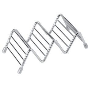 fait shape stainless steel mexican taco holder display stand shell rack for holding soft shell hard shell burritos sandwiches(2#)