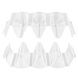 7Penn Taco Shells Holder Set of 4 - Toppings Tray to Taco Holder Stand Divided Serving Trays for Party and Dinner