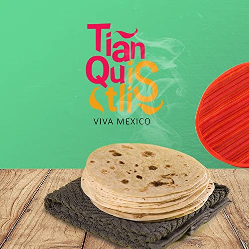 Tortilla Warmer Mexican Desing Cinco de Mayo Fiesta Party. Microwavable Fabric Pouch to Keep Tortillas Soft and Warm Made in Mexico (Purple)