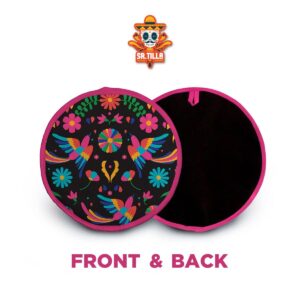 SR.TILLA Pack of 2 Tortilla warmer!Tortilla Pouch Cotton 11"&8"! Tortilla warmer keeping your Mexican table decoration elegant for your Taco Tuesday night… (Bundle offer Tortilla + Apron)