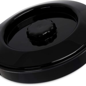 Carlisle FoodService Products 047503 Stackable Tortilla Server with Lid, 7-1/4" / 2", Black (Pack of 24)