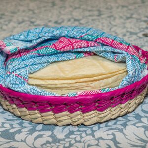 Mexican Tortilla Basket Set - Large Tortilla Warmer 8 inches - Vibrant Tortilla Holder, Pancake Warmer, Taco Keeper - Authentic Tortillero Set for Kitchen, Party Mexican Décor (3, 1/2 Kg)