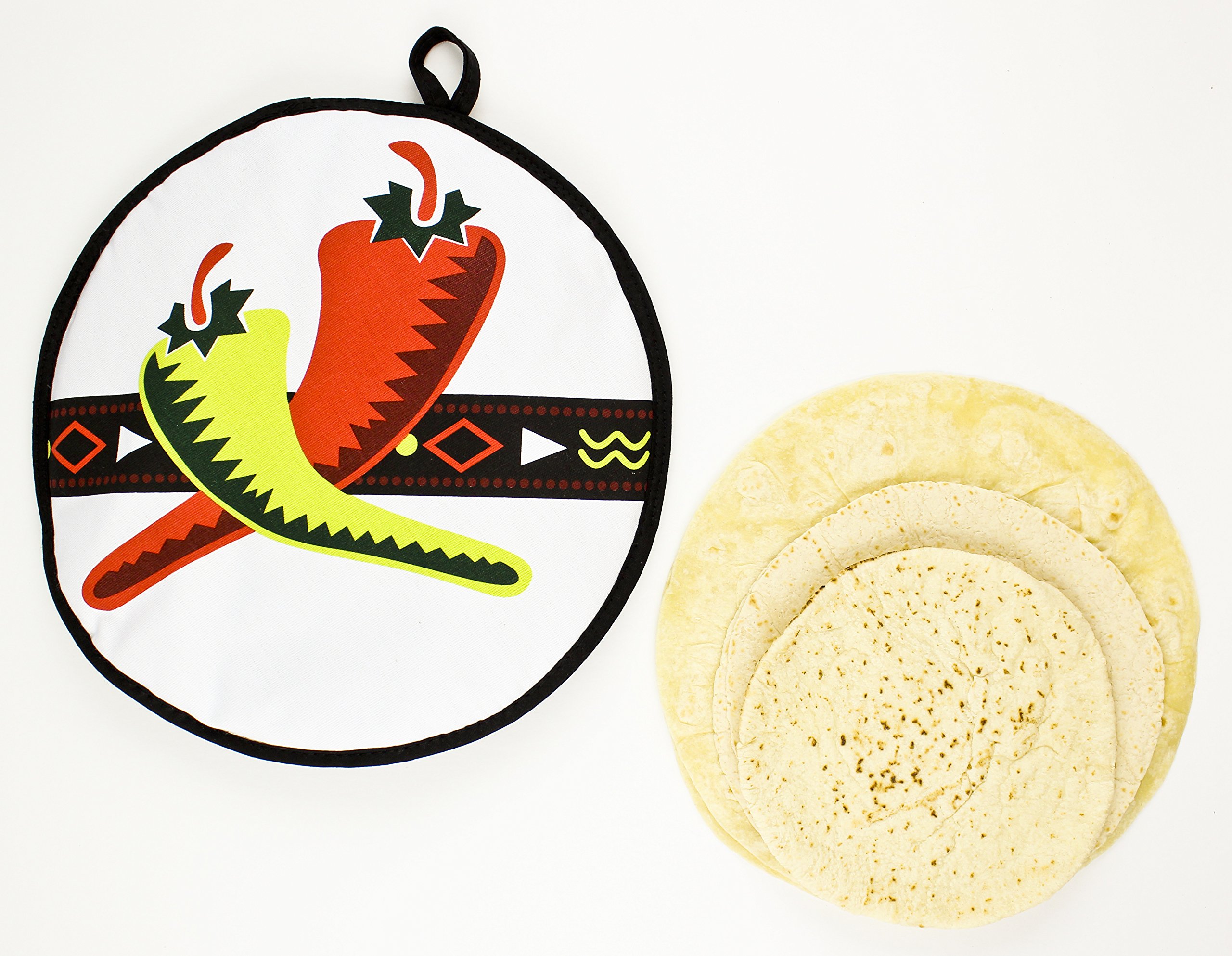 Zoie + Chloe Tortilla Warmer 12-Inch - Tortilla, Pita, Wrap, Naan, Pancake, Quesadillas, Flat Bread