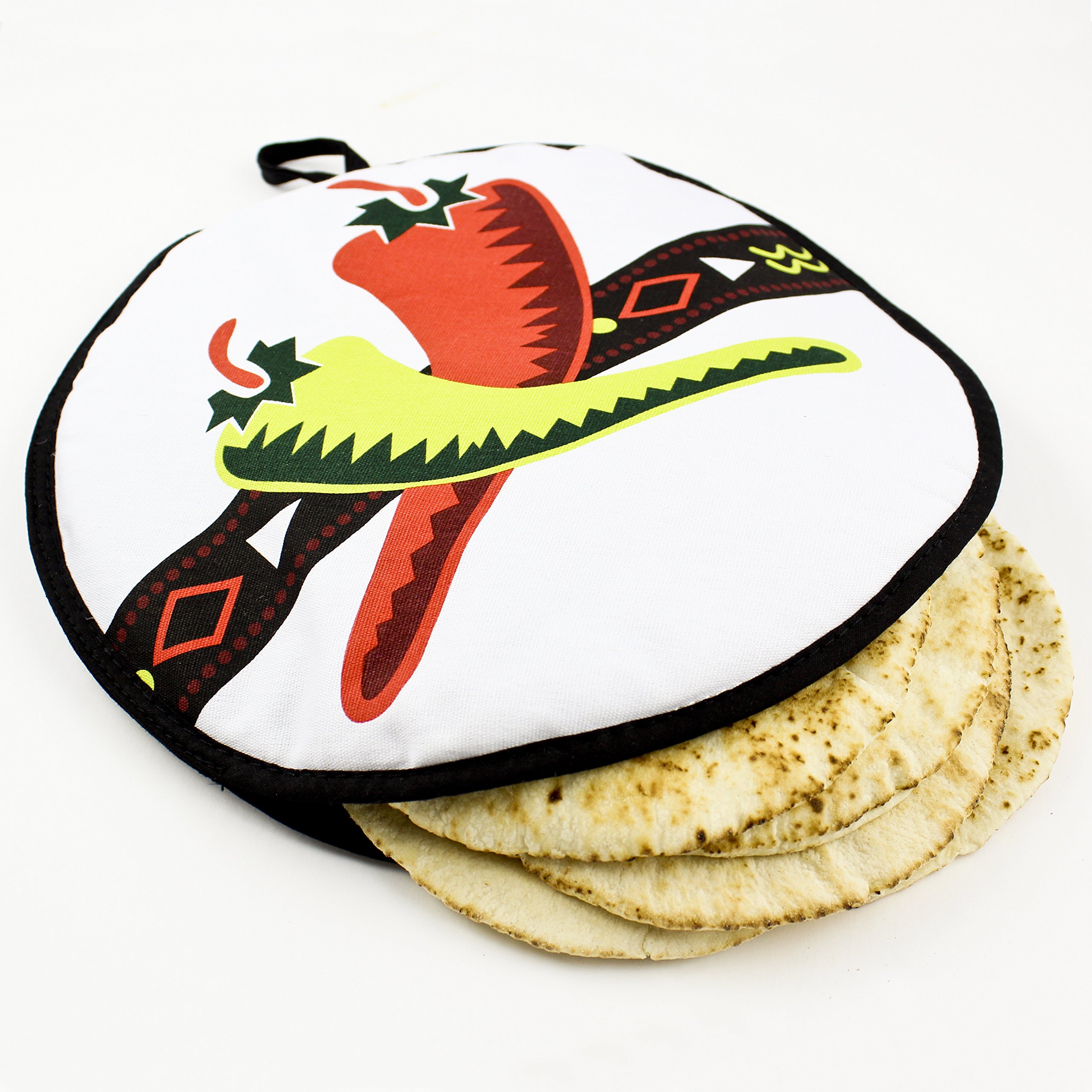 Zoie + Chloe Tortilla Warmer 12-Inch - Tortilla, Pita, Wrap, Naan, Pancake, Quesadillas, Flat Bread