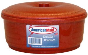 vmi american maid housewares tortilla and pancake warmer, medium, brown