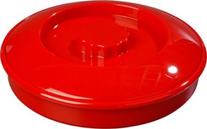 carlisle foodservice products 047005 stackable tortilla server w/lid, 7-1/4" / 2", red