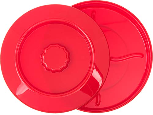 Carlisle FoodService Products 047005 Stackable Tortilla Server w/Lid, 7-1/4" / 2", Red