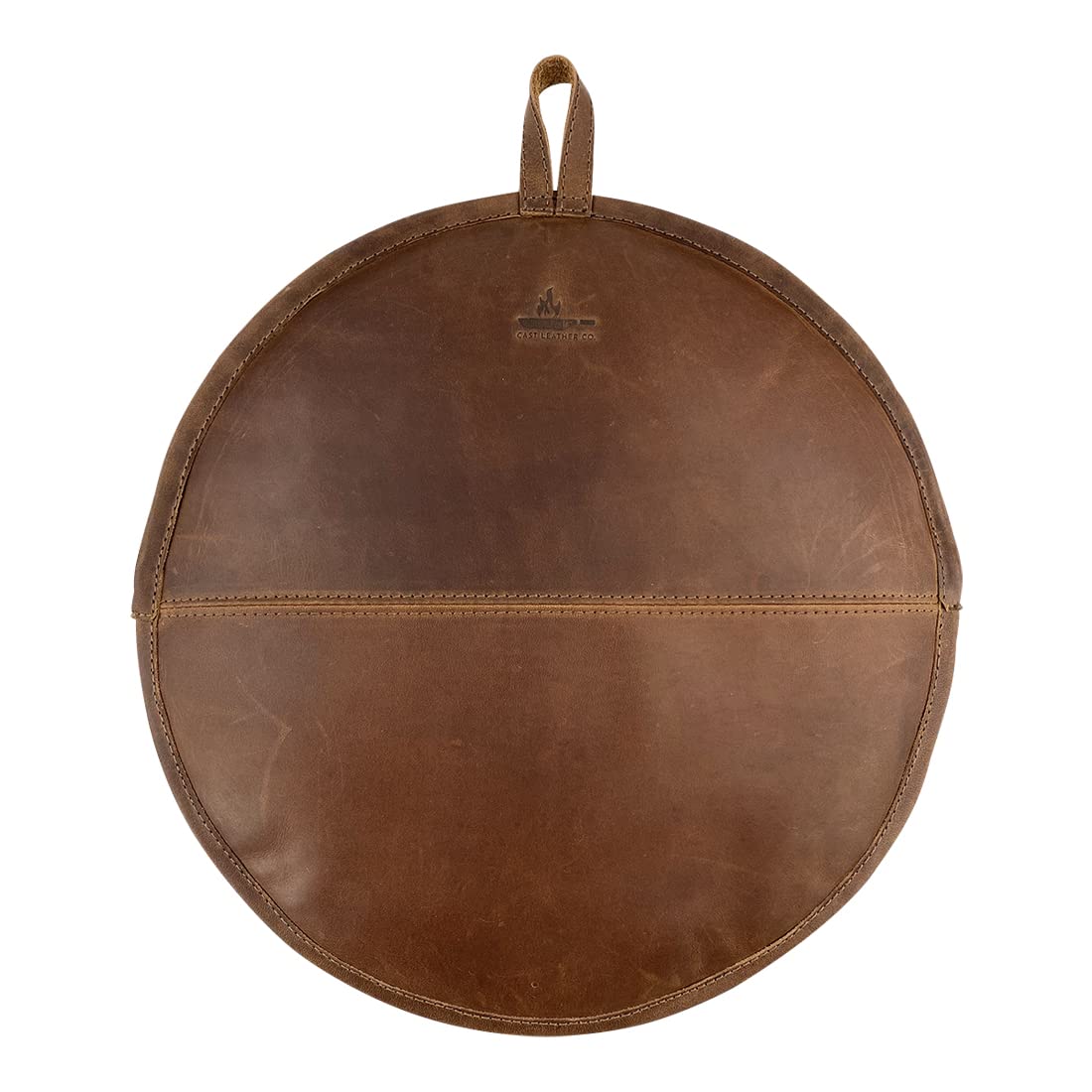 Cast Leather Co., Tortilla Warmer Handmade from Full Grain Leather - Bourbon Brown