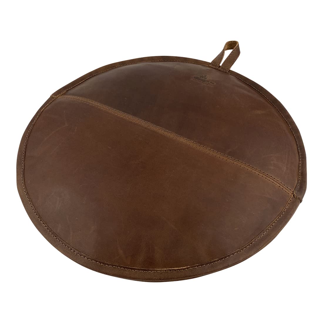 Cast Leather Co., Tortilla Warmer Handmade from Full Grain Leather - Bourbon Brown