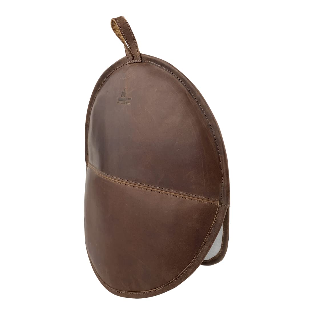 Cast Leather Co., Tortilla Warmer Handmade from Full Grain Leather - Bourbon Brown