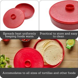 IMUSA Tortilla Warmer, 9", Red