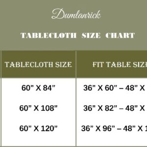 Dumlanrick Linen Table Cloth with Tassel - 100% Pure Linen 60x84 Inch Caramel Tablecloth, Washable Table Cover for Kitchen Dining Rectangle Tables Decoration