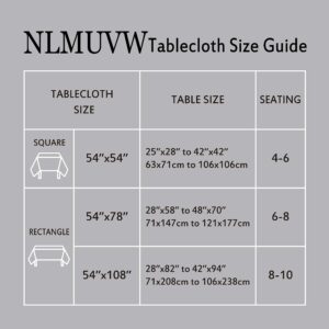 NLMUVW Vinyl Tablecloth Rectangle Grey PVC Table Cloth 100% Waterproof Oil Proof Wipe Clean Table Cover for Dining Kitchen Picnic, 54 x 78 inch